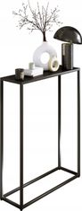 shumee Konzola za hodnik iz kovinskih profilov 15x15, 60x20, črne barve