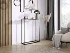 shumee Konzola za hodnik iz kovinskih profilov 15x15, 60x20, črne barve