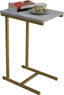 shumee EKO stranska mizica iz svetlo zlatih betonskih profilov