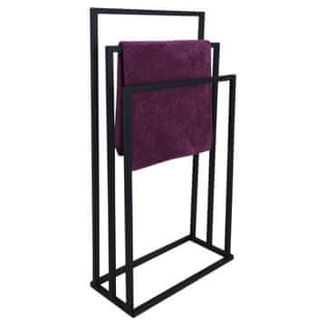 shumee Moderno kovinsko stojalo za brisače s 3 kraki, črno 005/W-16-3W-84C