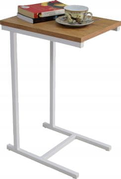 shumee EKO stranska mizica iz profilov Lancelot iz belega mat hrasta