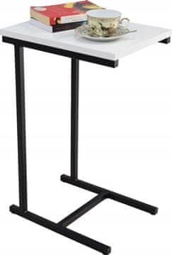 shumee EKO stranska mizica iz črno-belih sijajnih profilov