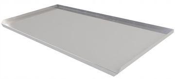 shumee Na kisline odporen pult iz nerjavečega jekla z robnim prekrivanjem 50 x 90 cm deska za pecivo