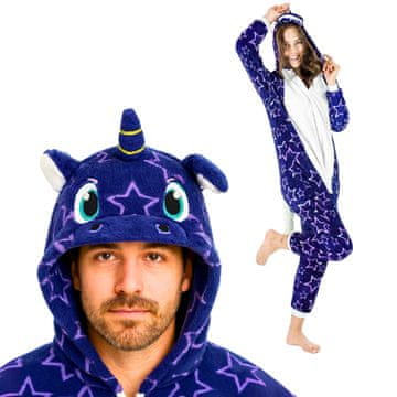 shumee Kigurumi Onesie pižama kostum samoroga zvezde XL: 175 - 185 cm