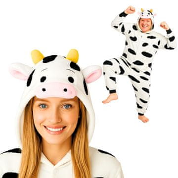 shumee Kigurumi pižama Onesie, kostum krave, velikost S: 145 - 155 cm