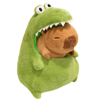 shumee MASKOTA KAPIBARA V KOSTUMU DINOZAVRA 2V1 - PLIŠASTA IGRAČA 35 CM