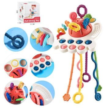 shumee IZOBRAŽEVALNA IGRAČA Z VRVICO 4V1 SENZORIČNA ZA OTROKE, STARE 18 M+