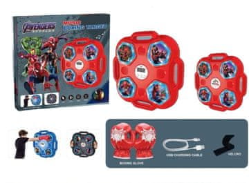 shumee GLASBENA INTERAKTIVNA BOKSAŠKA TARČA ZA OTROKE AVENGERS Z LED IN BLUETOOTH FUNKCIJO - 30 CM
