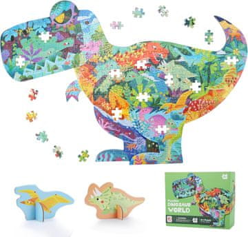 shumee 295-DELNA SESTAVANKA - SVET DINOZAVROV, DINOZAVRJI + 3D KARTICE