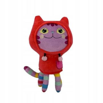 shumee PLIŠASTA IGRAČA MAČKA V RDEČI PULOVERJU Z MAČJO METO - 30 CM MAČJA META