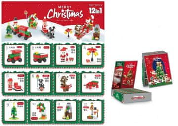 shumee BOŽIČNI ADVENTNI KOLEDAR S KOCKAMI - 12 MODELOV ZA SESTAVLJANJE