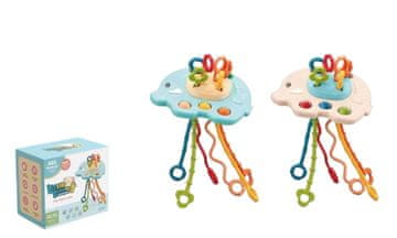 shumee IZOBRAŽEVALNA ČUTILNA IGRAČA SLON Z VRVAMI IN OBROČKI ZA OTROKE, STARE 18 MESECEV IN VEČ