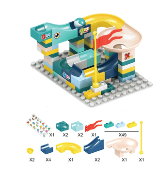 shumee Žogična steza iz spremenljivih drsnih blokov - 65 kosov