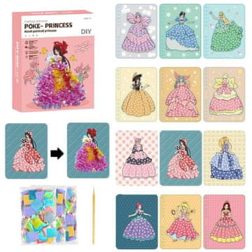 shumee USTVARJALNI KOMPLET ZA PRINCESO - PRINCESA, 12 PLOŠČ, BLAGO IN DODATKI