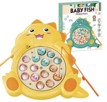 shumee IGRA SPRETNOSTI Z MLADIMI RIBICAMI - RIBOLOV Z GLASBO, 360° VRTEČA PLOŠČA