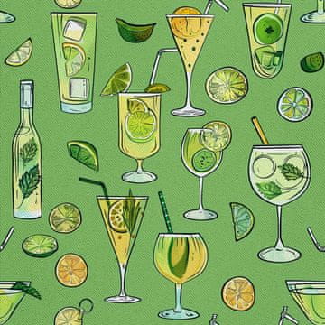 shumee ZUNANJE DEKORATIVNE TKANINE OXFORD - Motiv koktajl | DX8781