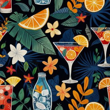 shumee ZUNANJE DEKORATIVNE TKANINE OXFORD - Motiv koktajl | DX8515