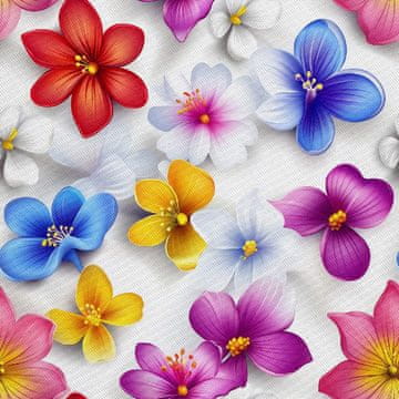 shumee ZUNANJE DEKORATIVNE TKANINE OXFORD - Motiv pisanih rož | DX18059