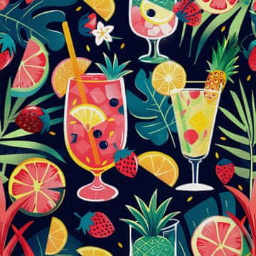 shumee ZUNANJE DEKORATIVNE TKANINE OXFORD - Motiv koktajl | DX8469