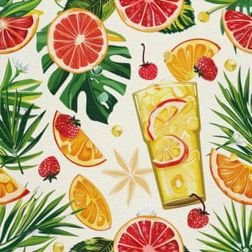 shumee ZUNANJE DEKORATIVNE TKANINE OXFORD - Motiv koktajl | DX8576