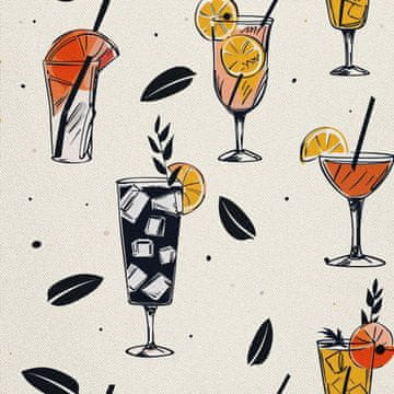 shumee ZUNANJE DEKORATIVNE TKANINE OXFORD - Motiv koktajl | DX8342