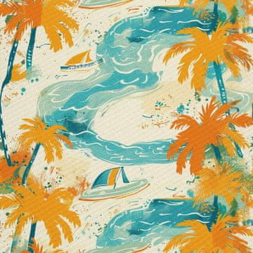 shumee ZUNANJE DEKORATIVNE TKANINE OXFORD - poletni motiv | DX8943