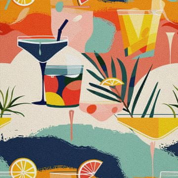 shumee ZUNANJE DEKORATIVNE TKANINE OXFORD - Motiv koktajl | DX8468