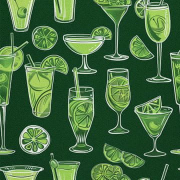 shumee ZUNANJE DEKORATIVNE TKANINE OXFORD - Motiv koktajl | DX8671