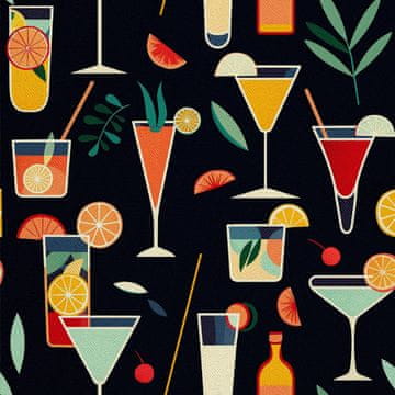 shumee ZUNANJE DEKORATIVNE TKANINE OXFORD - Motiv koktajl | DX8309