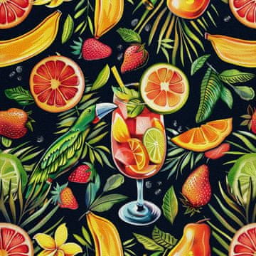 shumee ZUNANJE DEKORATIVNE TKANINE OXFORD - Motiv koktajl | DX8408