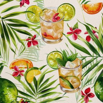 shumee ZUNANJE DEKORATIVNE TKANINE OXFORD - Motiv koktajl | DX8445