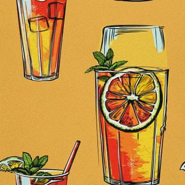 shumee ZUNANJE DEKORATIVNE TKANINE OXFORD - Motiv koktajl | DX8651