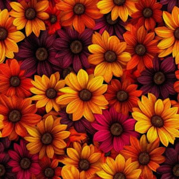 shumee ZUNANJE DEKORATIVNE TKANINE OXFORD - Motiv pisanih rož | DX18068