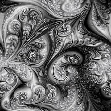 shumee ZUNANJE DEKORATIVNE TKANINE OXFORD - Črno-beli motiv | DX18088