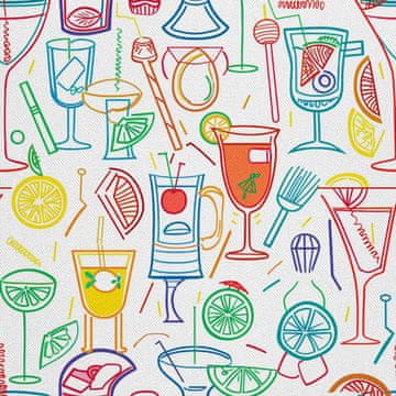 shumee ZUNANJE DEKORATIVNE TKANINE OXFORD - Motiv koktajl | DX8451