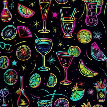 shumee ZUNANJE DEKORATIVNE TKANINE OXFORD - Motiv koktajl | DX8726