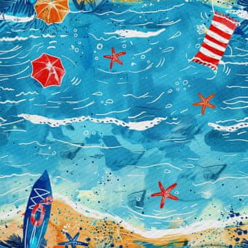 shumee ZUNANJE DEKORATIVNE TKANINE OXFORD - poletni motiv | DX8913