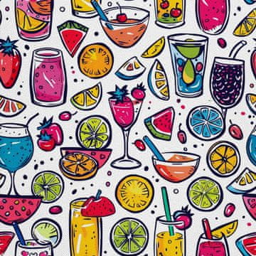 shumee ZUNANJE DEKORATIVNE TKANINE OXFORD - Motiv koktajl | DX8581