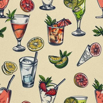 shumee ZUNANJE DEKORATIVNE TKANINE OXFORD - Motiv koktajl | DX8529