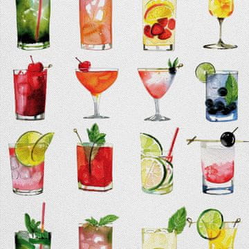 shumee ZUNANJE DEKORATIVNE TKANINE OXFORD - Motiv koktajl | DX8832