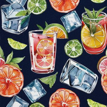 shumee ZUNANJE DEKORATIVNE TKANINE OXFORD - Motiv koktajl | DX8406