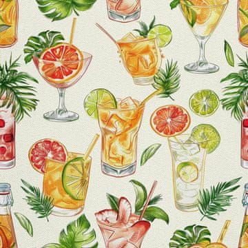 shumee ZUNANJE DEKORATIVNE TKANINE OXFORD - Motiv koktajl | DX8743