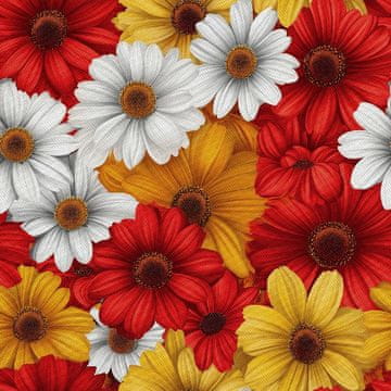 shumee ZUNANJE DEKORATIVNE TKANINE OXFORD - Motiv pisanih rož | DX18067