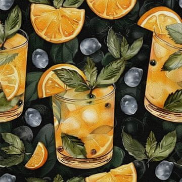 shumee ZUNANJE DEKORATIVNE TKANINE OXFORD - Motiv koktajl | DX8348