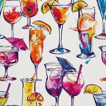 shumee ZUNANJE DEKORATIVNE TKANINE OXFORD - Motiv koktajl | DX8403