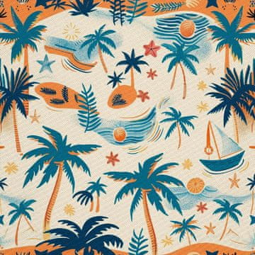 shumee ZUNANJE DEKORATIVNE TKANINE OXFORD - poletni motiv | DX9091