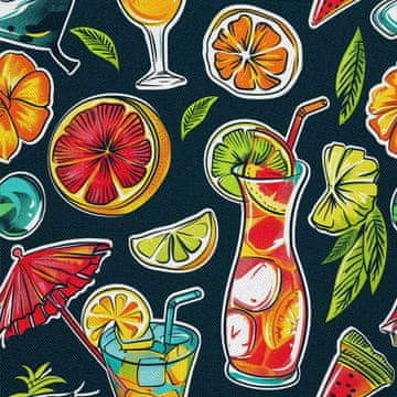 shumee ZUNANJE DEKORATIVNE TKANINE OXFORD - Motiv koktajl | DX8412