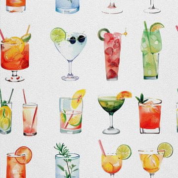 shumee ZUNANJE DEKORATIVNE TKANINE OXFORD - Motiv koktajl | DX8496