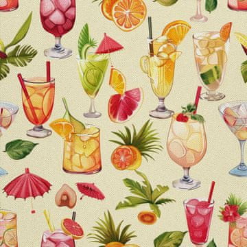 shumee ZUNANJE DEKORATIVNE TKANINE OXFORD - Motiv koktajl | DX8437