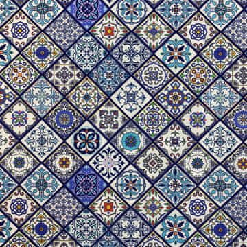 shumee ZUNANJE DEKORATIVNE TKANINE OXFORD z vintage portugalskim motivom I DR005